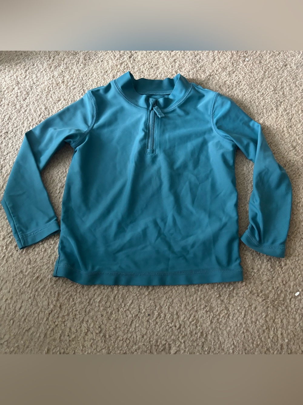 Carter’s Unisex Blue Long Sleeve Rash Guard Half Zip Size 2T